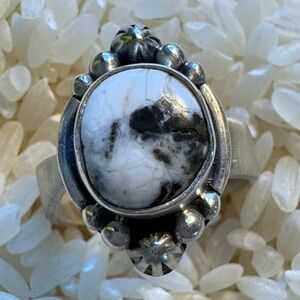 Women's Ring 925 Silver Buffalo Turquoise Adjustible, starting size 6